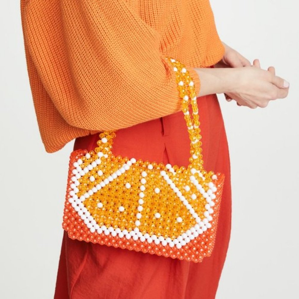 NWT Susan Alexandra Citrus Beaded Bag